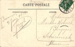 VINTAGE POSTCARD Besancon Fountain of L State Major