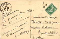 VINTAGE POSTCARD Besancon View on the District of the Baths