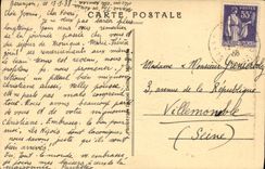 VINTAGE POSTCARD Besancon Monument Hanging post