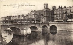 CPA Besancon Le Doubs Pont Battant et les Quais