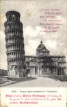 VINTAGE POSTCARD Pisa Duomo leaves posteriore E Campanile