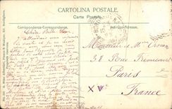 Lancha a remolque general del puerto deportivo de Bordighera Veduta LED de la POSTAL de la VENDIMIA