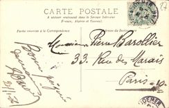 VINTAGE POSTCARD Bridge Audemer Old women Houses on Risle