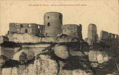 VINTAGE POSTCARD Andelys Ruins of Strong Castle