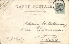 Sala de estar de Evreux Eveche de la POSTAL de la VENDIMIA de las tapicerias