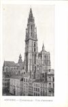POSTAL Amberes D vista catedral de la VENDIMIA junto