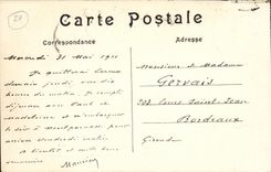 POSTAL Evreux de la VENDIMIA el campanario de una iglesia visto del jardin público del teatro