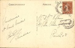 POSTAL Louviers de la VENDIMIA el lago y el quiosco