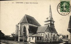 VINTAGE POSTCARD Louviers Church Saint Germain