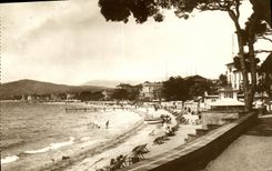 CPA Juan les Pins La Plage vue de Terrasses de la Pinede