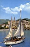 CPM Menton La vieille ville et le port Bateau