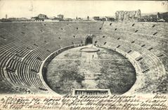 Anfiteatro O de Genova Interno LED de la POSTAL de la VENDIMIA arean