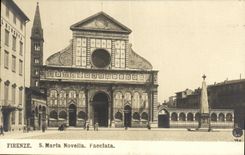 Novela corta Facciata de Firenze S Marla de la POSTAL de la VENDIMIA