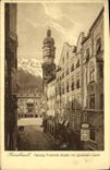 VINTAGE POSTCARD Innsbruck Herzog Friedrich Strasse put goldenem Dachl