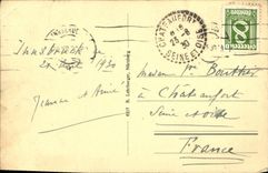 VINTAGE POSTCARD Innsbruck Herzog Friedrich Strasse put goldenem Dachl