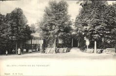 VINTAGE POSTCARD Spa Fountain Of the Small cask