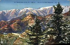 CPA Peira Cava Vue Sur les Alpes Neigeuses