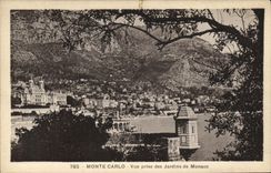 CPA Monte Carlo Vue Prise des Jardins de Monaco