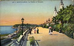 CPA Monte Carlo Le Theatre et Terrasses