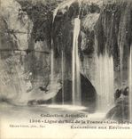 CPA Ligne du Sud la France Cascade pertrifiante du Saut du Loup Excursions au Sud de Bice