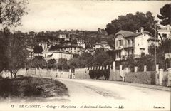 VINTAGE POSTCARD Cannet Cottage Marjoram and Gambetta boulevard