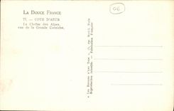 CPA La Cote D Azur La chaine des Alpes vue de la grande corniche