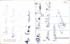 CPA Cote d azur Cueillette des fleurs Femme