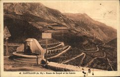 CPA Castillon Route de Sospal et les Lacets