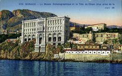 CPA Monaco Le Musee Oceanographique et la Tete de Chien