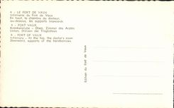 POSTAL de la VENDIMIA fort de Vaux la enfermeria fort de Vaux adentro de la tapa el cuarto del doctor el ensanchador de Militaria de las ayudas