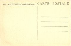 VINTAGE POSTCARD Cauterets Cascades of Ceriset