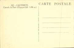 VINTAGE POSTCARD Cauterets Cascades Bridge D Spain