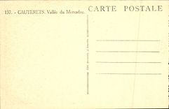 VINTAGE POSTCARD Cauterets Valley of Mercadau