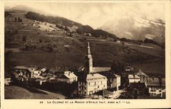 VINTAGE POSTCARD Clusaz and the Rock D Slack