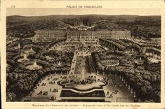 CPA Palais de Versailles Panorama du Chateau et des Jardins