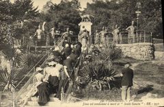 CPA Lourdes 1ere Station Jesus est condamne a mort et Scala Sancta