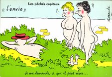 CPM Les Peches Capitaux l envie Club naturiste