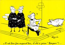 CPM Vieilles dames Alexandre Chien