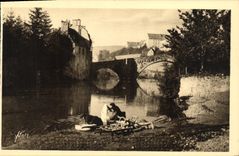 CPA Gorges du Tarn Mende Pont Notre Dame lavandieres