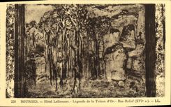 El hotel Lallemant de Bourges de la POSTAL de la VENDIMIA subtitula punto bajo o la relevacion del pano grueso y suave D