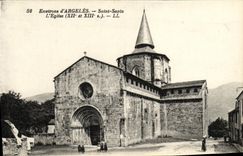 VINTAGE POSTCARD Surroundings D Holy Argeles Savin L Church Xll and Xlll S
