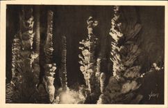 CPA La Merveille Souterraine des Gorges du Tarn Aven Armand Entree de la Foret Vierge
