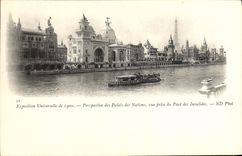 CPA Exposition Universelle de 1900 Perspective des Palais de Nations vue prise du Pont des Invalides