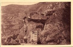 CPA Gorges du Tarn Chateau de La Caze XV e siecle vu des bords du Tran