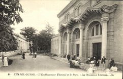 POSTAL Chatel Guyon L establecimiento hidropatico y banos termales de la VENDIMIA del parque los nuevos