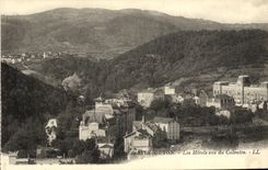 Hoteles de Chatel Guyon de la POSTAL de la VENDIMIA vistos del martirio
