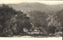 POSTAL Chatel Guyon de la VENDIMIA el valle sin la preocupacion vista de Chalussel