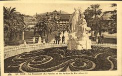 CPA Nice Le Monument La Poesie et les Jardins du Roi Albert 1er