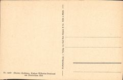 CPA Kaiser Wilhelm Denkmal Am Eck Koblenz