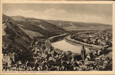 VINTAGE POSTCARD Berncastel Cues MIT Ruins Landshut